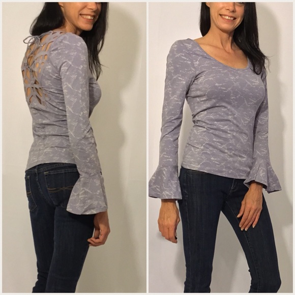 Gray Detailed Back Top - Picture 2 of 4